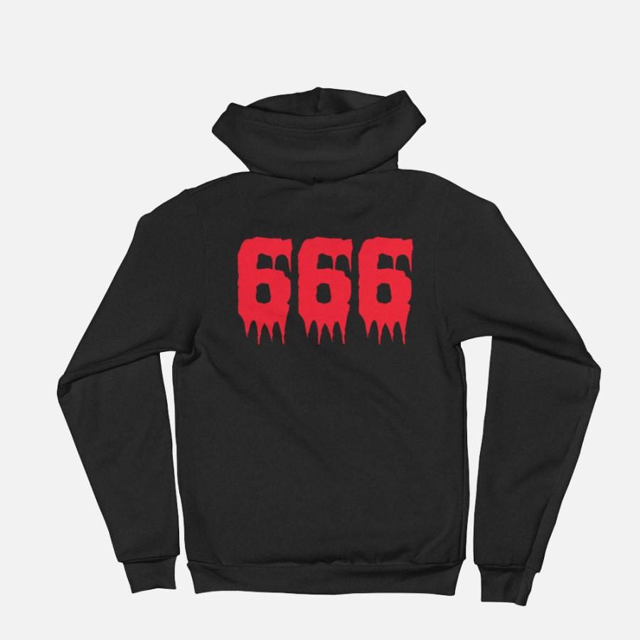 666 Zipped Hoodie Sweater