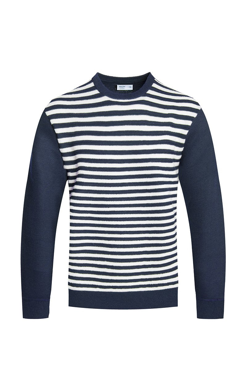 STRIPED CUTOUT KNIT SWEATER NR2015