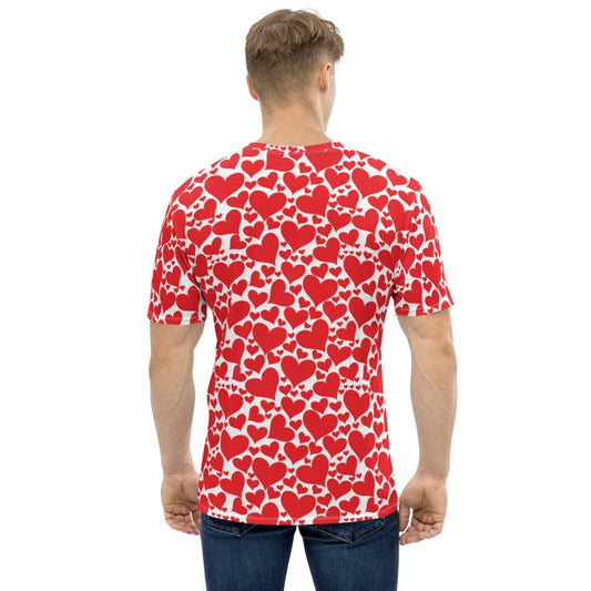 Uniquely You Mens Graphic T-shirt - Valentines Day Red Hearts