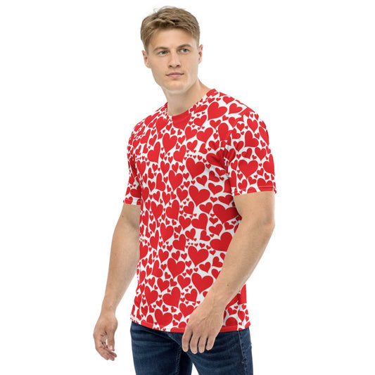 Uniquely You Mens Graphic T-shirt - Valentines Day Red Hearts