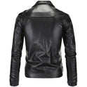 Ninja Stealth Black Mens  Faux Leather Biker Jacket