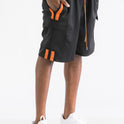 TWO STRIPE CARGO POCKET TRACK SHORTS