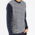 STRIPED CUTOUT KNIT SWEATER NR2015