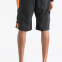 TWO STRIPE CARGO POCKET TRACK SHORTS