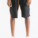 TWO STRIPE CARGO POCKET TRACK SHORTS