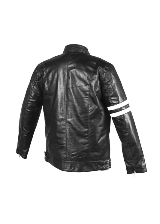 Dirk Gently's Sheepskin Leather Jacket Black for Men