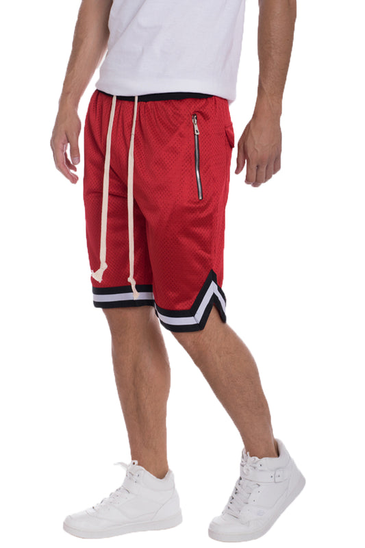 Solid Mesh Basketball Active Shorts