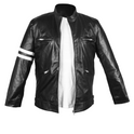 Dirk Gently's Sheepskin Leather Jacket Black for Men