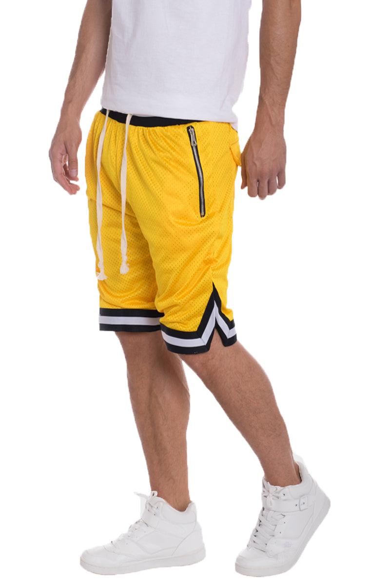 Solid Mesh Basketball Active Shorts