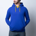 Royal Blue Hoodie with Colored drawstrings, Pullover sweatshirts