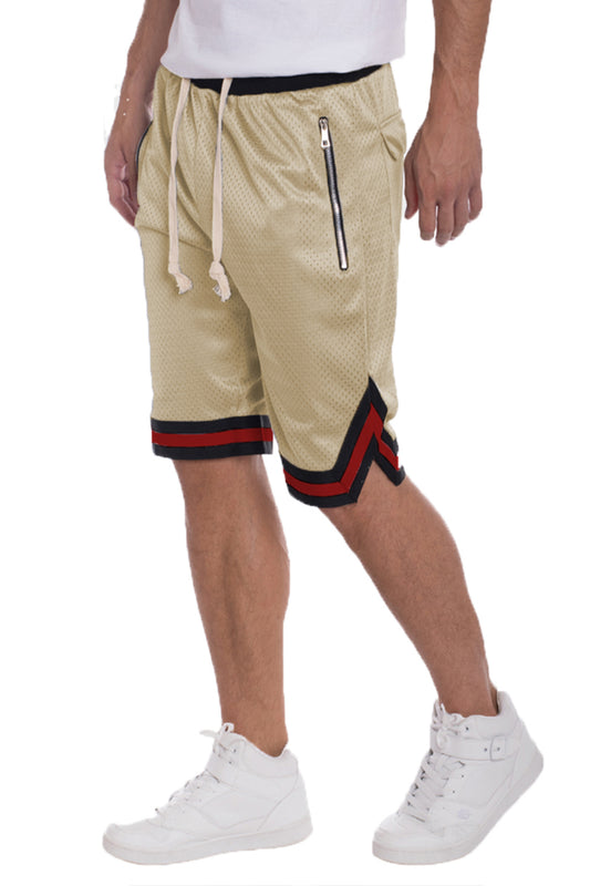 Solid Mesh Basketball Active Shorts