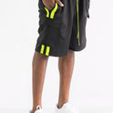 TWO STRIPE CARGO POCKET TRACK SHORTS