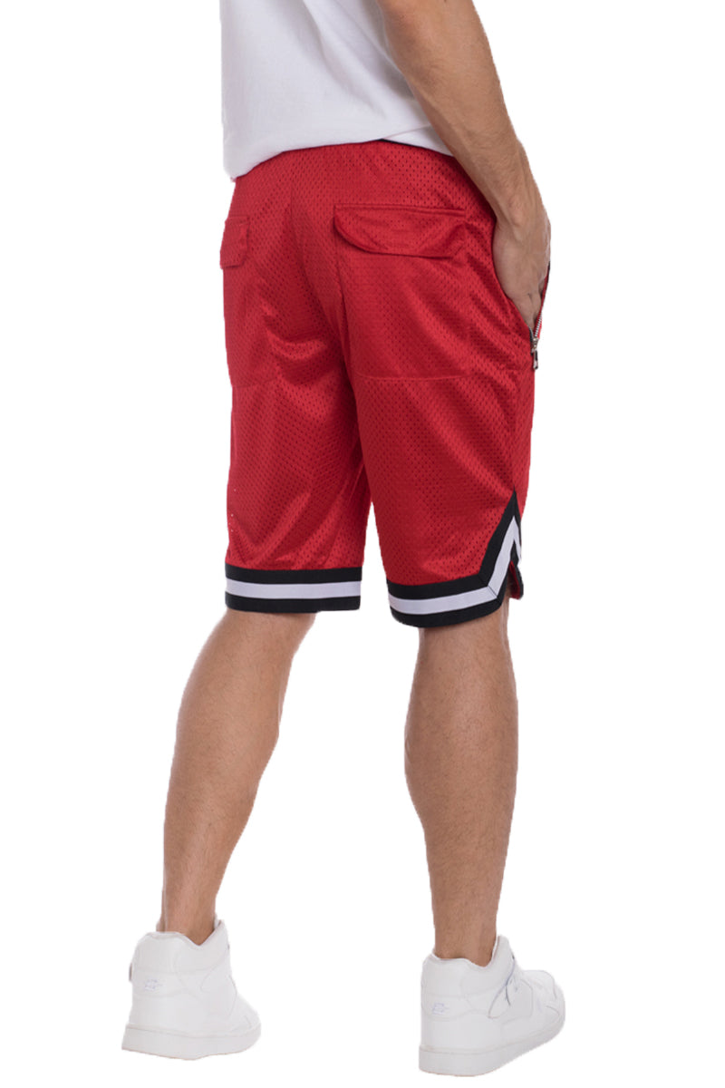 Solid Mesh Basketball Active Shorts