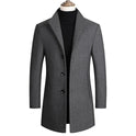 High Quality Men Coats Autumn Winter Solid Color Men's Wool Jacket