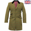 De La Creme MAN Check Design Retro Mod Coat