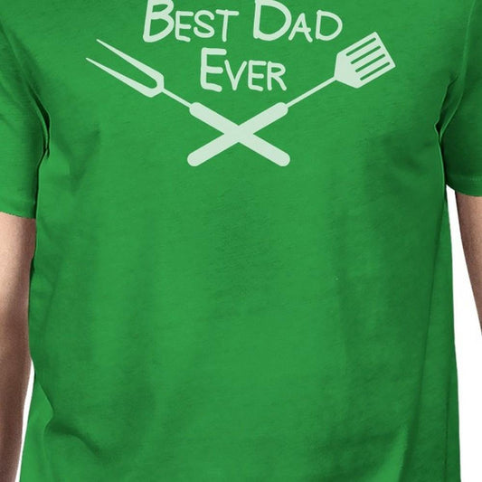 Best Bbq Dad Green Graphic T-shirt For Men Funny