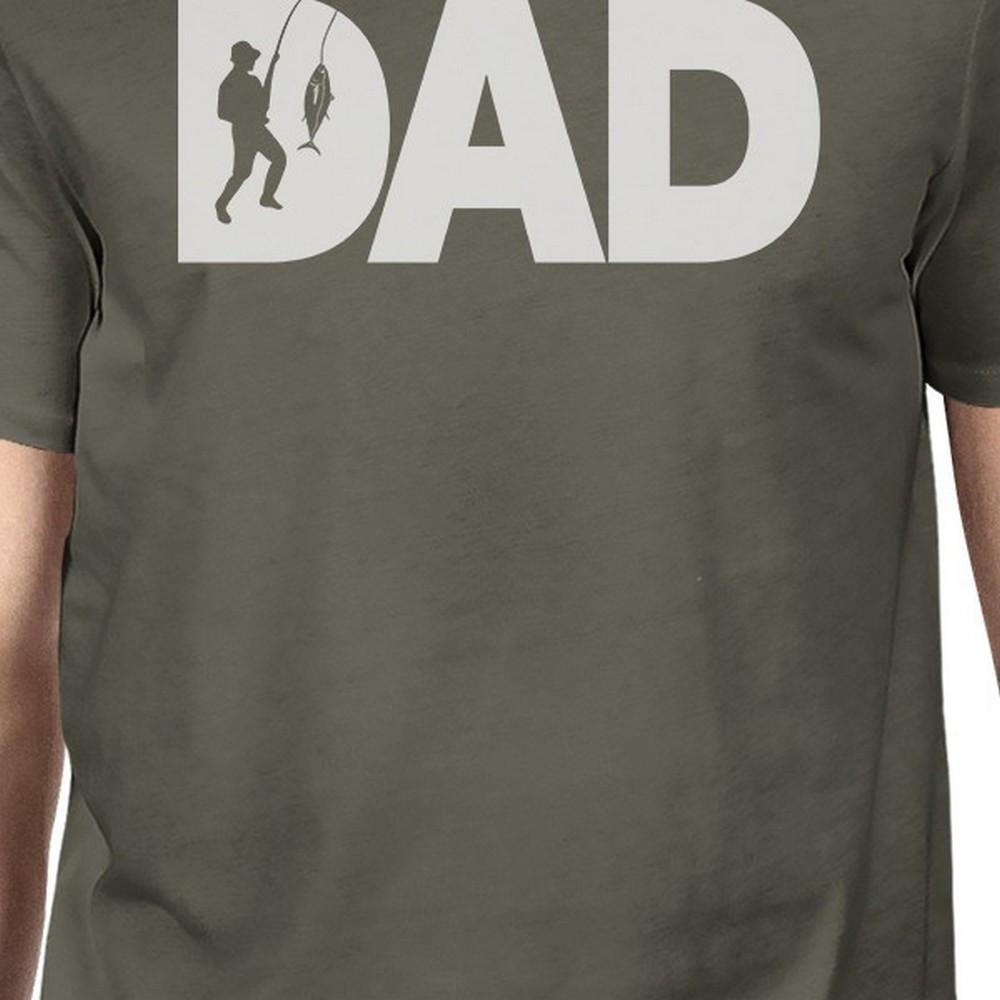 Dad Fish Mens Dark Grey Unique Design T-Shirt