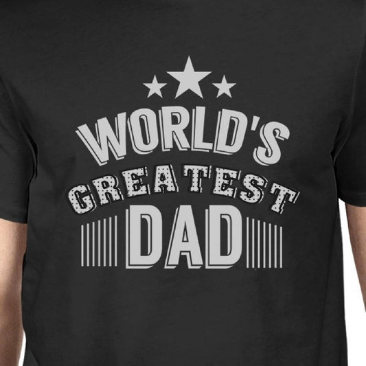 Worlds Greatest Dad Mens Black Graphic T-Shirt