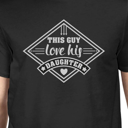 This Guy Love His Daughter Mens Black T-Shirt Cute