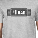 #1 Dad Mens Grey Cotton Graphic T-Shirt Unique