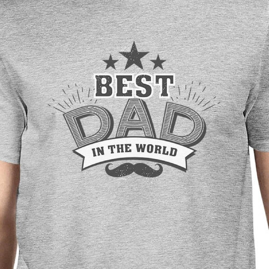 Best Dad In The World Mens Grey T-Shirt Unique