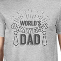 Worlds Okayest Dad Mens Grey Funny Design T-Shirt