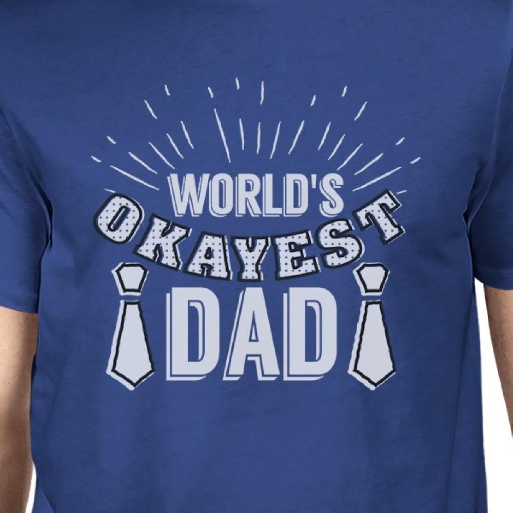 Worlds Okayest Dad Mens Vintage T-Shirt Fathers