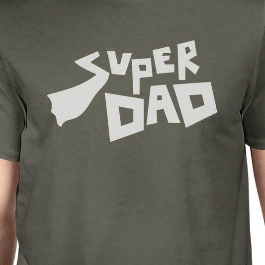 Super Dad Tee Dark Gray T-Shirt For Men Funny