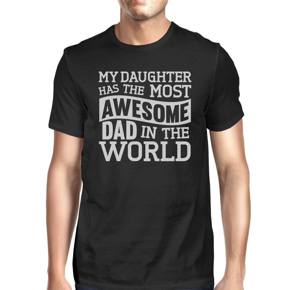 The Most Awesome Dad Mens Black T Shirt Perfect