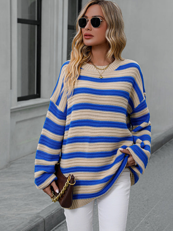 Striped Lightweight Knitted Sleeveless Sweater