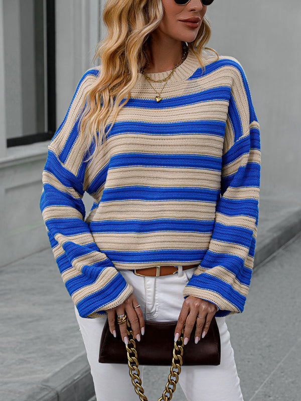 Striped Lightweight Knitted Sleeveless Sweater