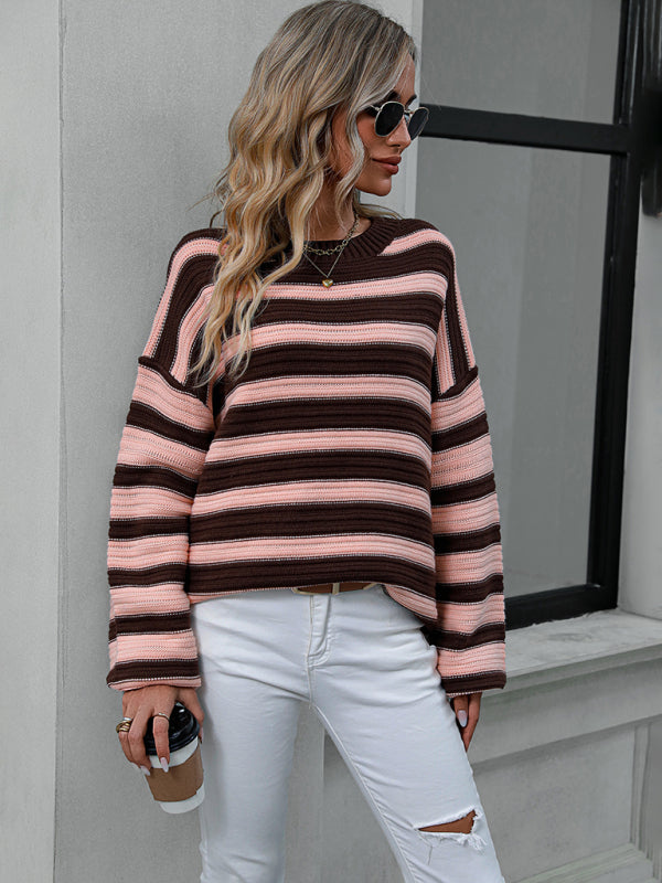 Striped Lightweight Knitted Sleeveless Sweater