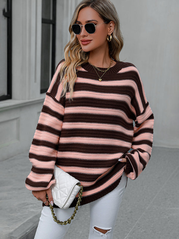 Striped Lightweight Knitted Sleeveless Sweater