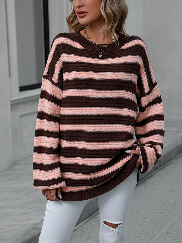 Striped Lightweight Knitted Sleeveless Sweater