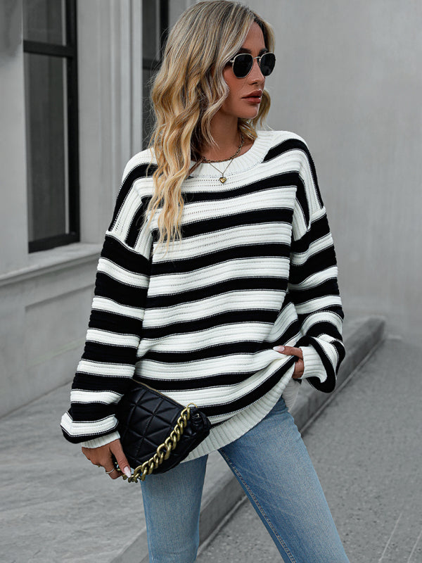 Striped Lightweight Knitted Sleeveless Sweater