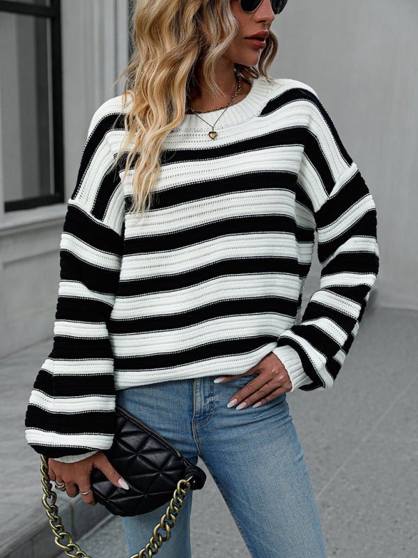 Striped Lightweight Knitted Sleeveless Sweater