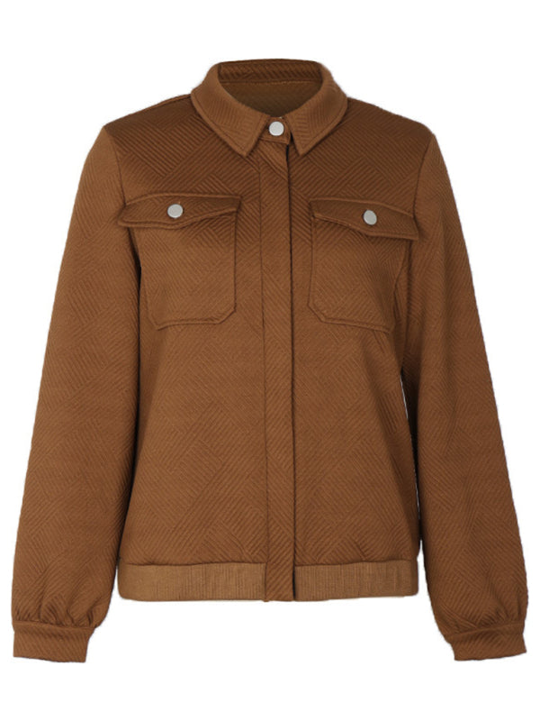 New women's lapel retro casual jacket