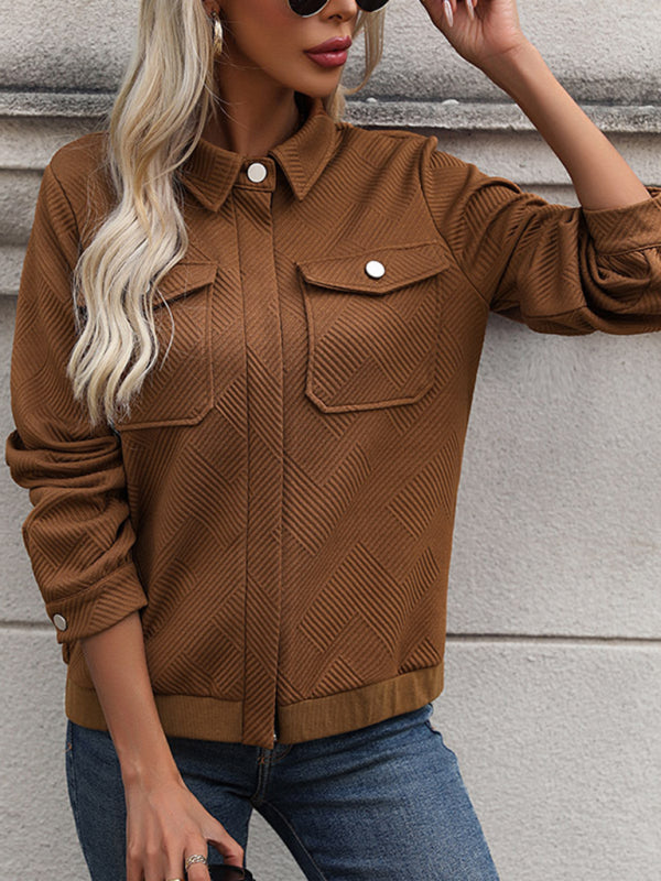 New women's lapel retro casual jacket