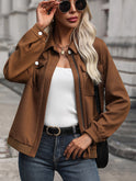 New women's lapel retro casual jacket