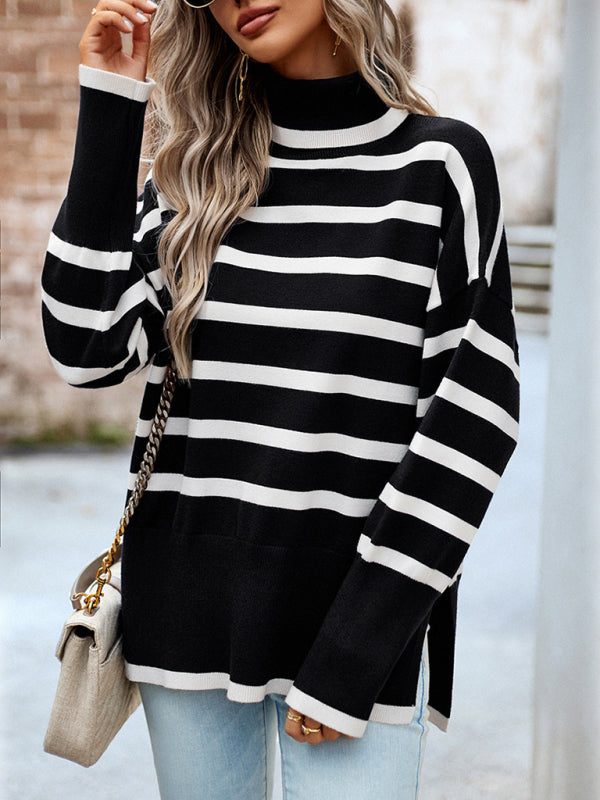 Women’s Casual Striped Knit Sweater Top