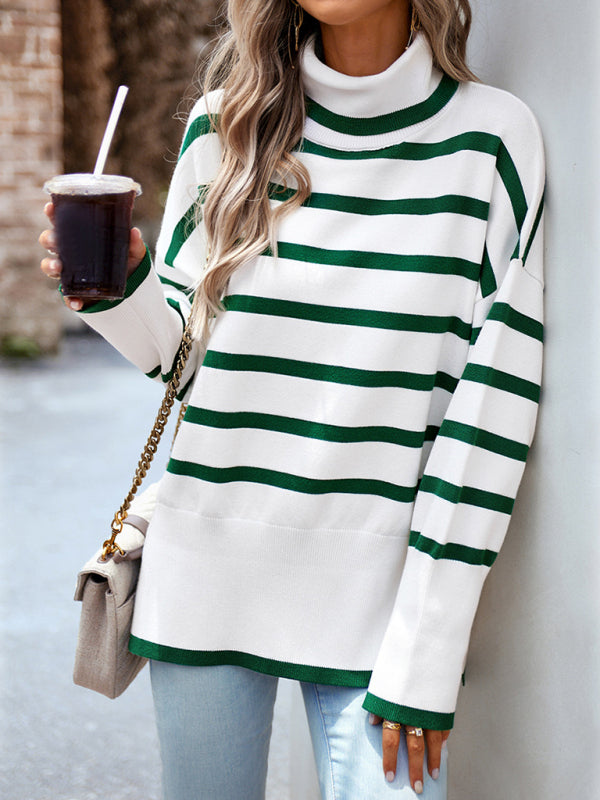 Women’s Casual Striped Knit Sweater Top