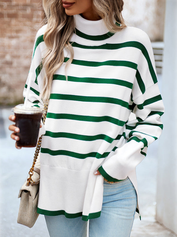 Women’s Casual Striped Knit Sweater Top