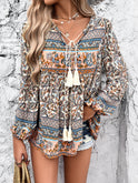 New Women's Casual Bohemian Print Long Sleeve Top