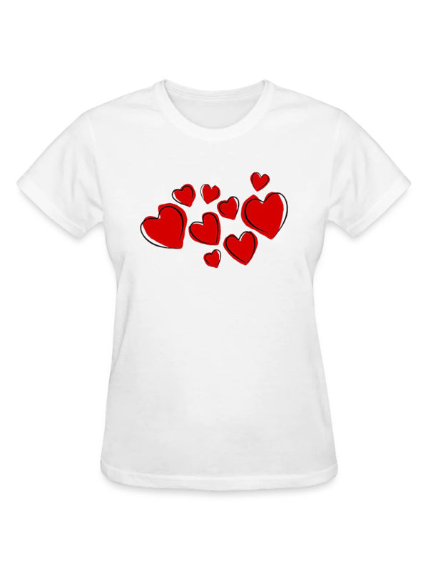 Women's new slim fit short sexy hottie Valentine's Day T-shirt