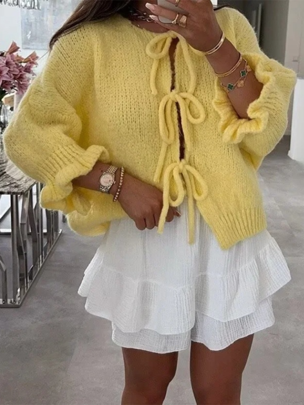 Yellow Knit Sweater Vest