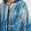 Mens Hooded Windbreaker - Blue Casual/sports Water Resistant Jacket -