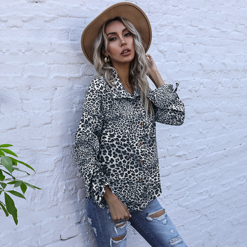 Women's Fashion Trend Female Leopard Print Top