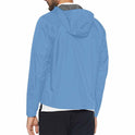 Blue Gray Hooded Windbreaker Jacket - Men / Women