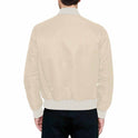 Mens Jacket, Champagne Beige Bomber Jacket