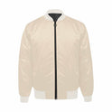 Mens Jacket, Champagne Beige Bomber Jacket